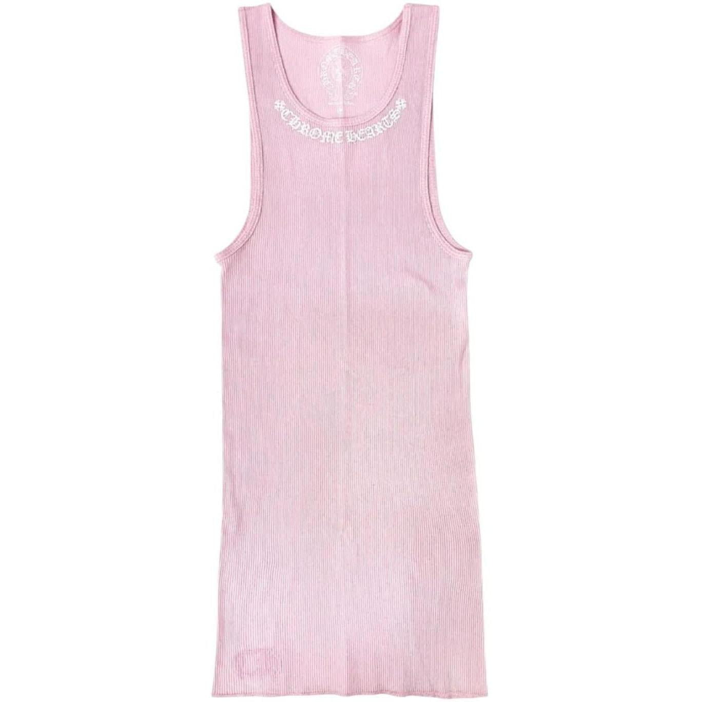 Chrome Hearts Pink LOVE YOU Neck Logo Tank Top
