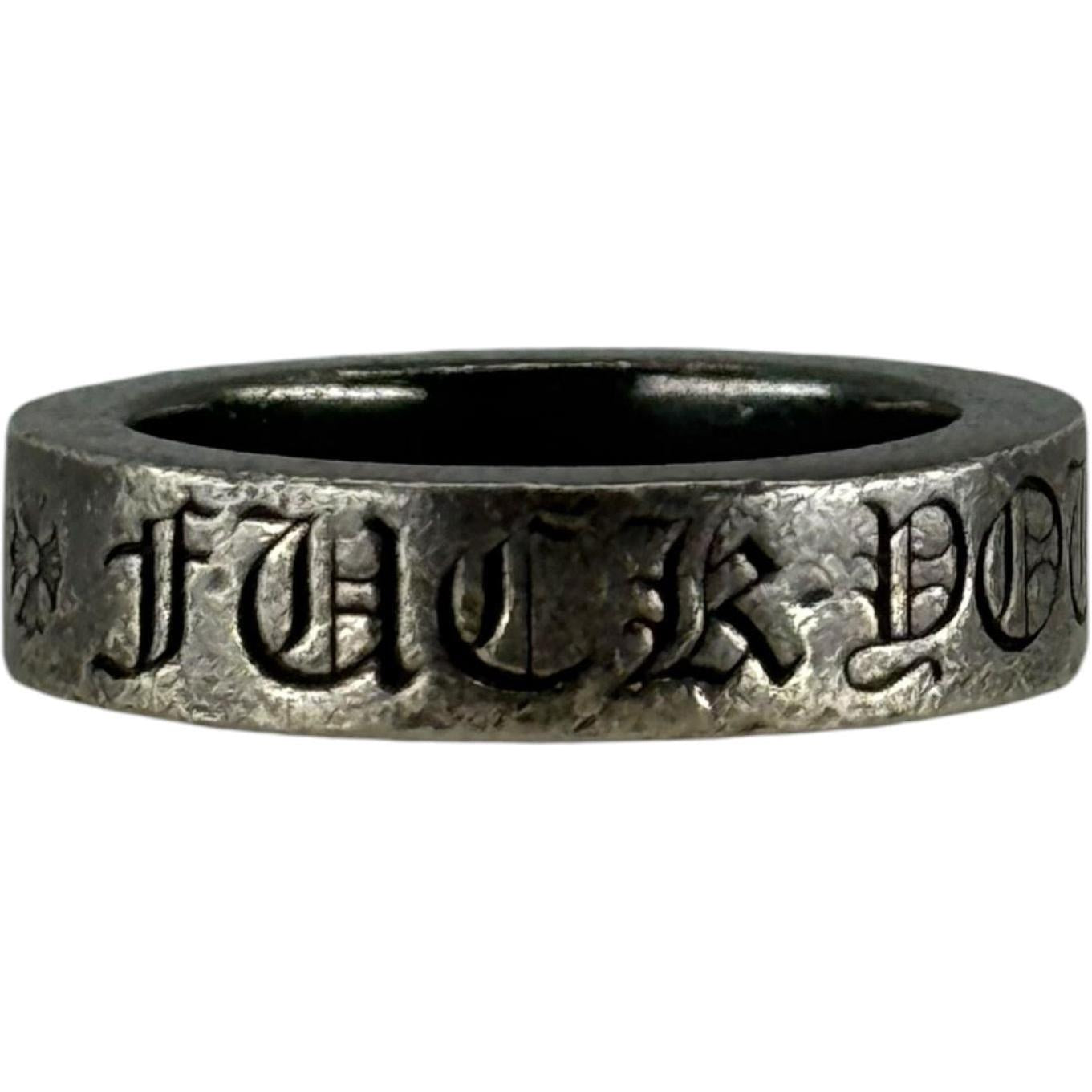 Chrome Hearts Rhodium Fuck You Spacer Ring - US Size 7.5 - Like New