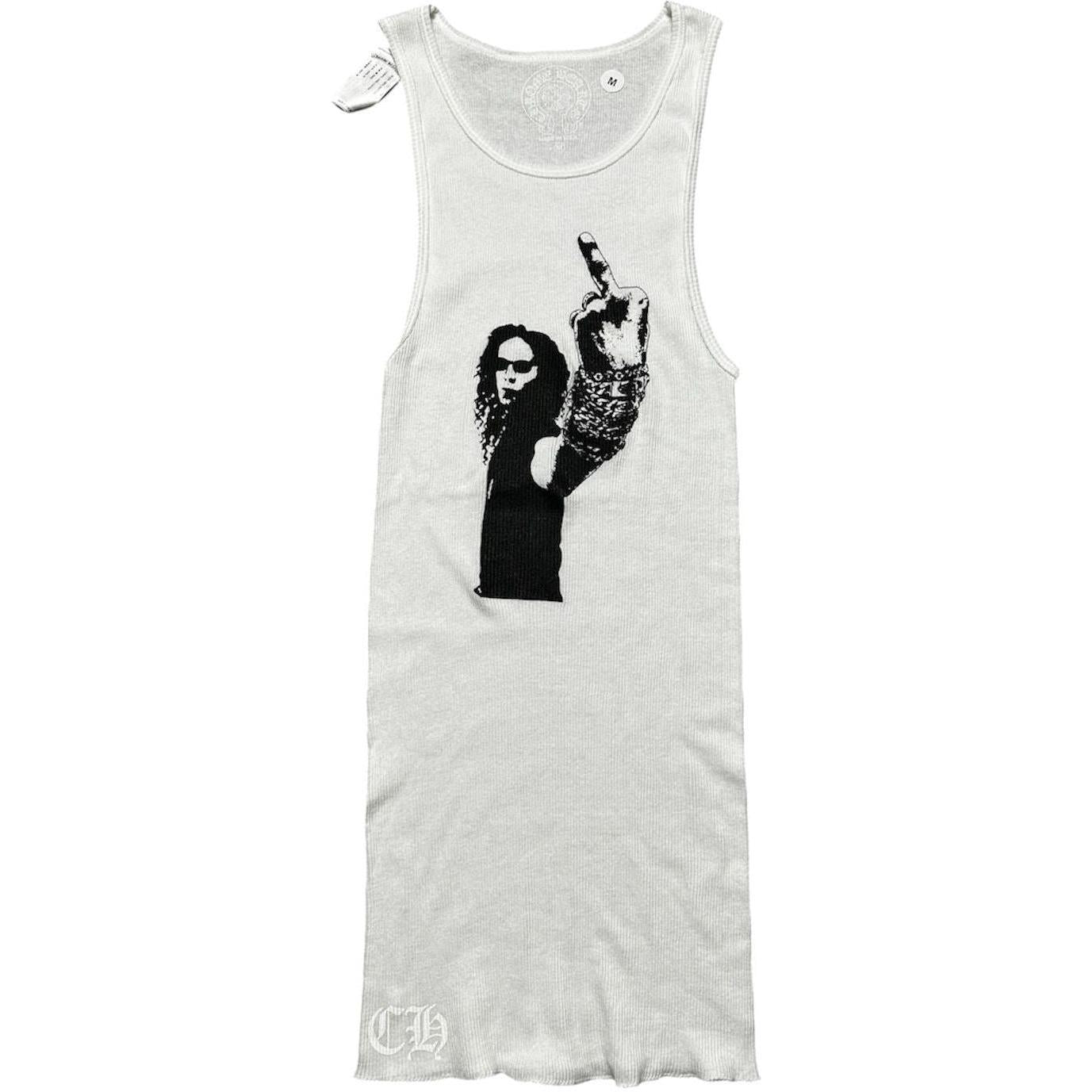 Chrome Hearts Richard Stark Middle Finger Tank Top White