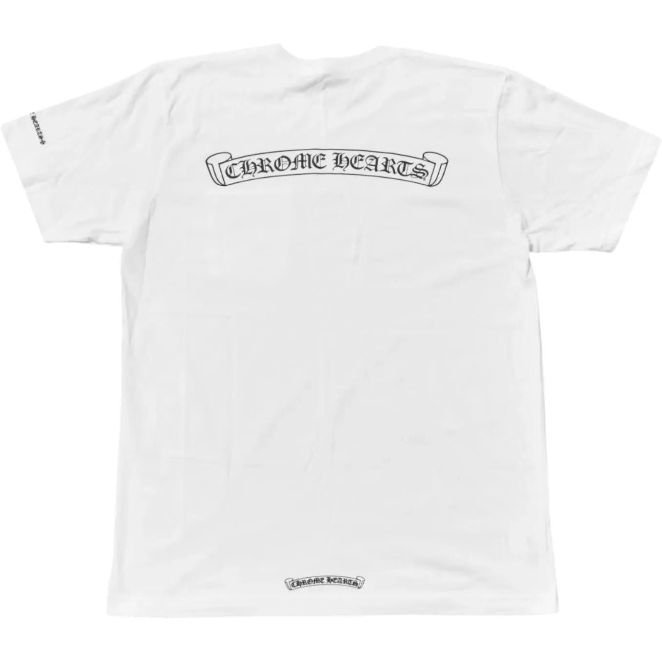 Chrome Hearts Scroll Logo Pocket T-shirt White