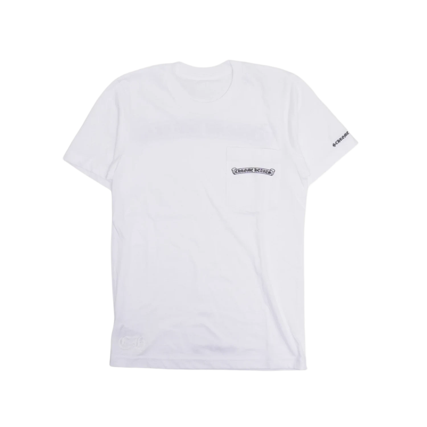 Chrome Hearts Scroll Logo Pocket T-shirt White