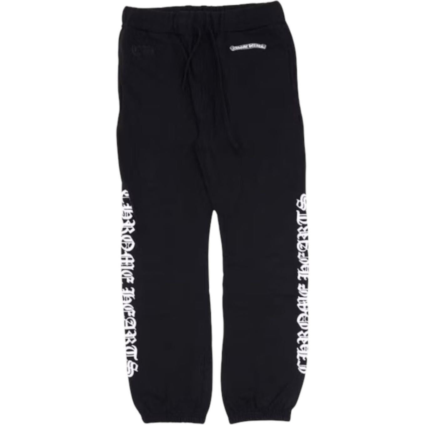 Chrome Hearts Scroll Logo Script Sweatpants Black