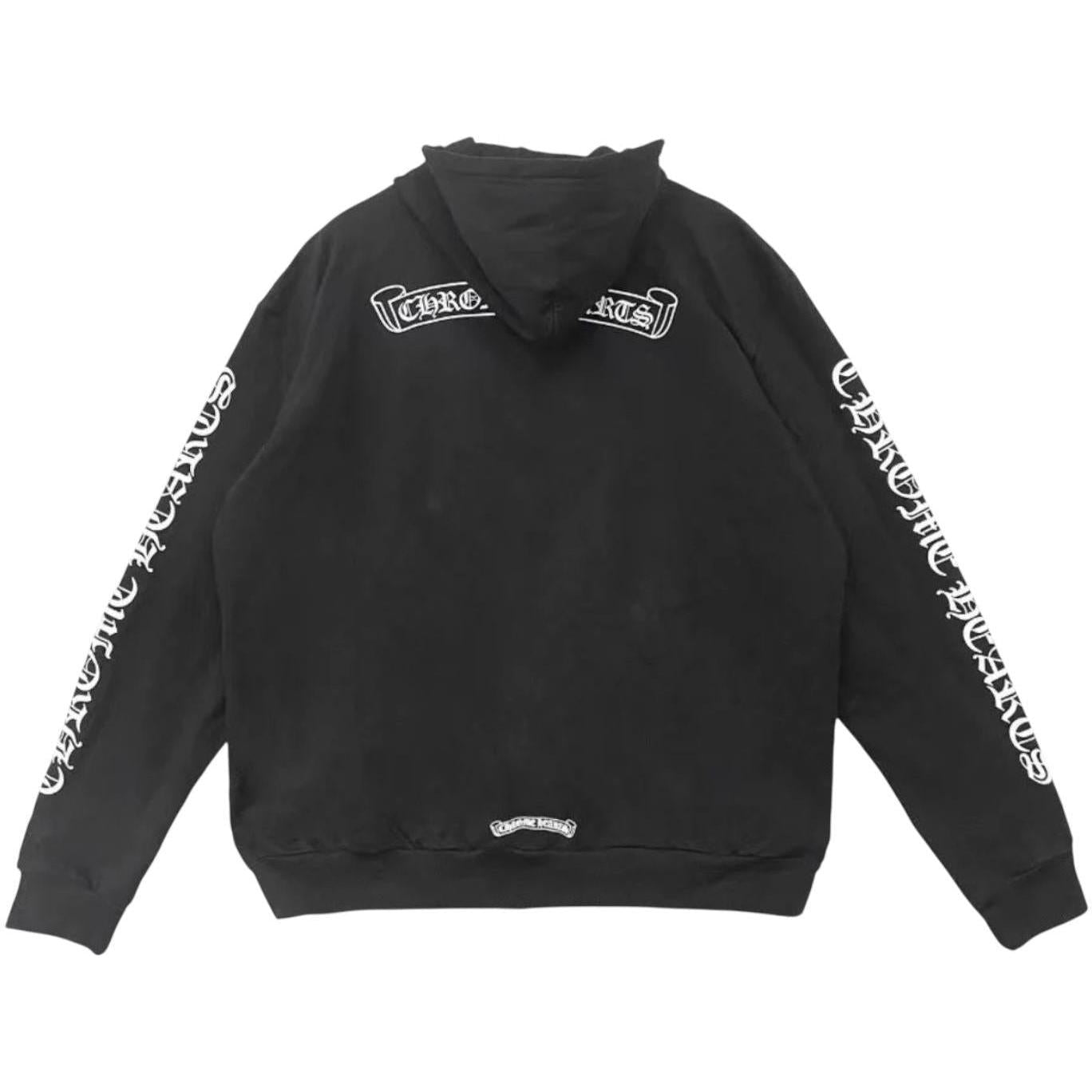 Chrome Hearts Scroll Logo Zip up Hoodie