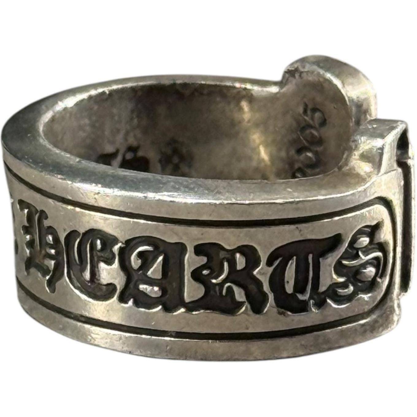 Chrome Hearts Scroll Silver Ring - Size 10