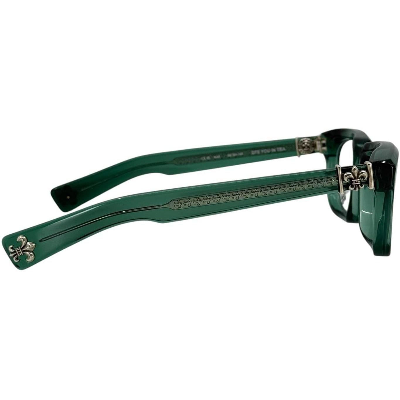 Chrome Hearts See You In Tea Marine Green/Silver Glasses