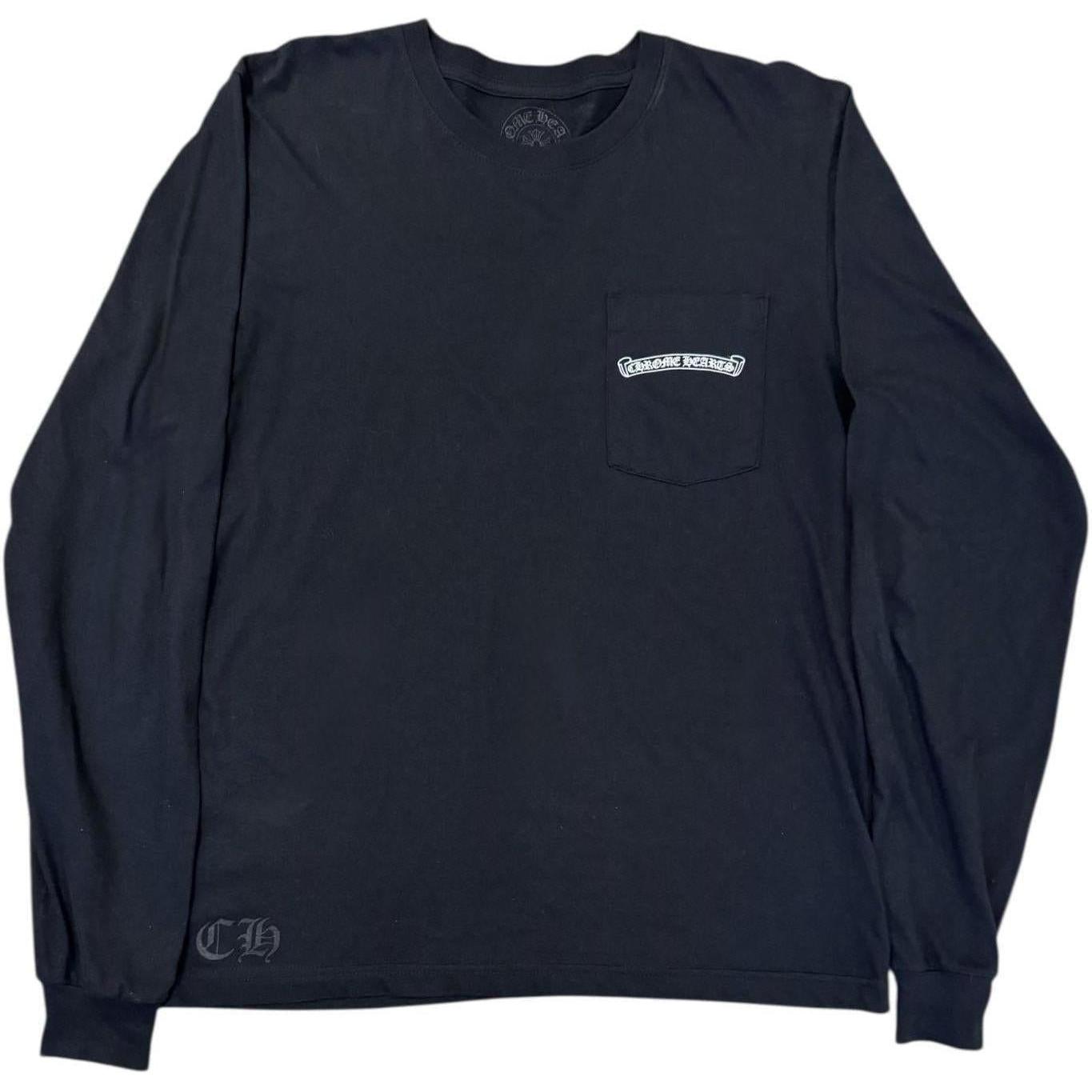 Chrome Hearts Shoulder Logo L/S T-shirt Black - Like New