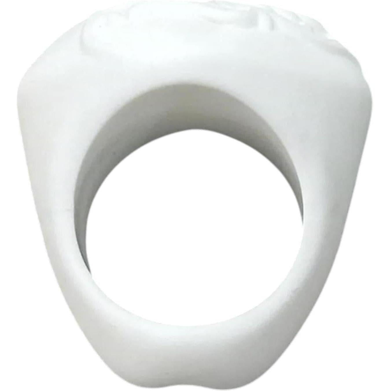 Chrome Hearts Silichrome Heart Ring White