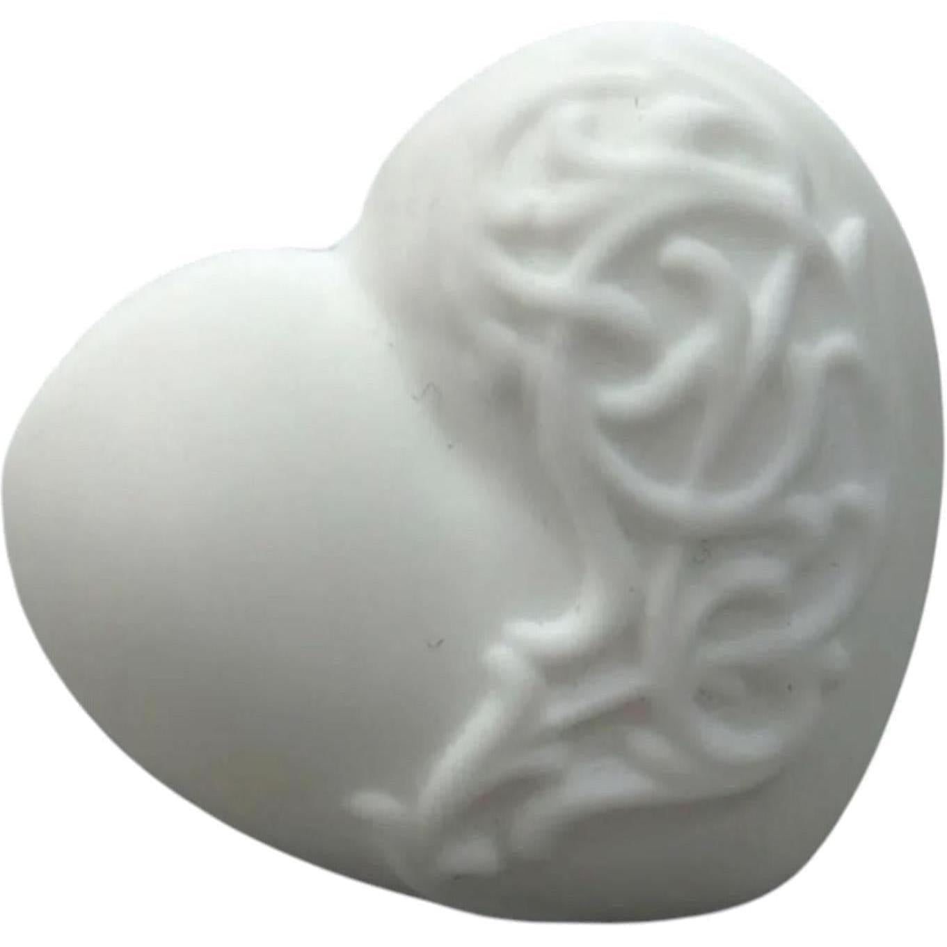 Chrome Hearts Silichrome Heart Ring White