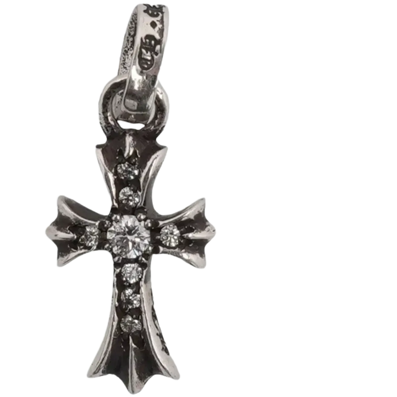 Chrome Hearts Silver Baby Fat Diamond Pendant