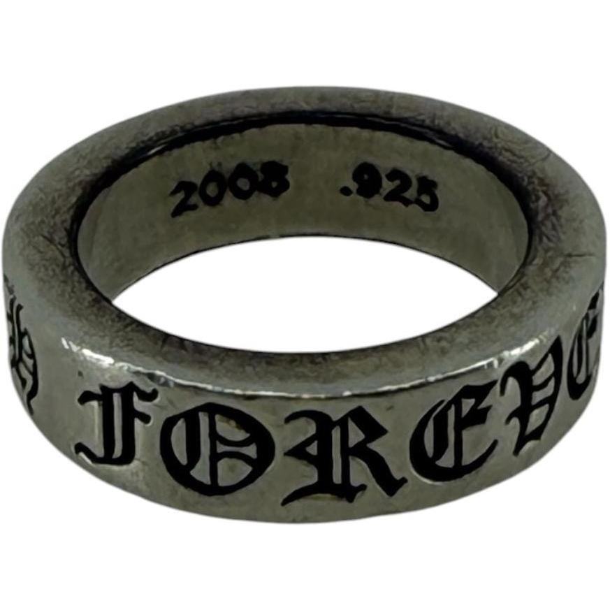 Chrome Hearts Silver CH Forever Ring - US Size 6.5