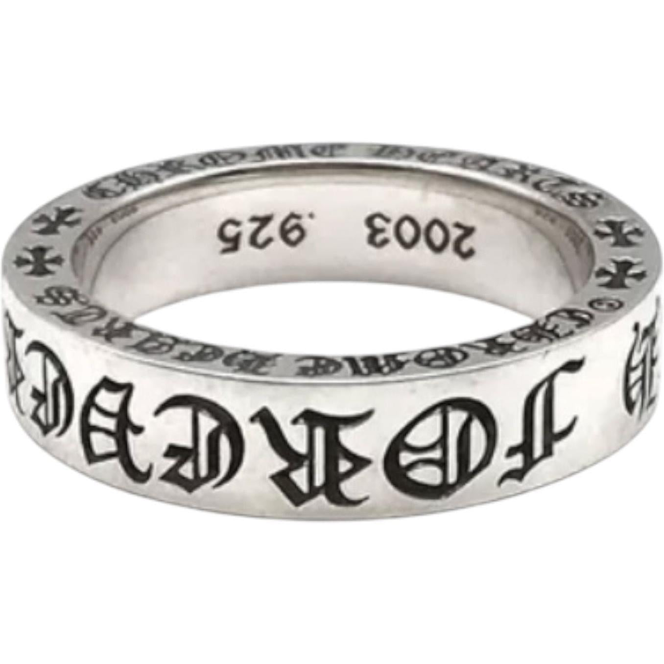 Chrome Hearts Silver CH Forever Ring - US Size 7