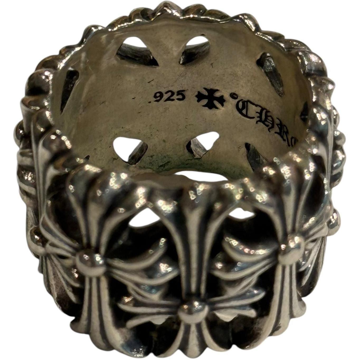 Chrome Hearts Silver Cemetery Cross Ring