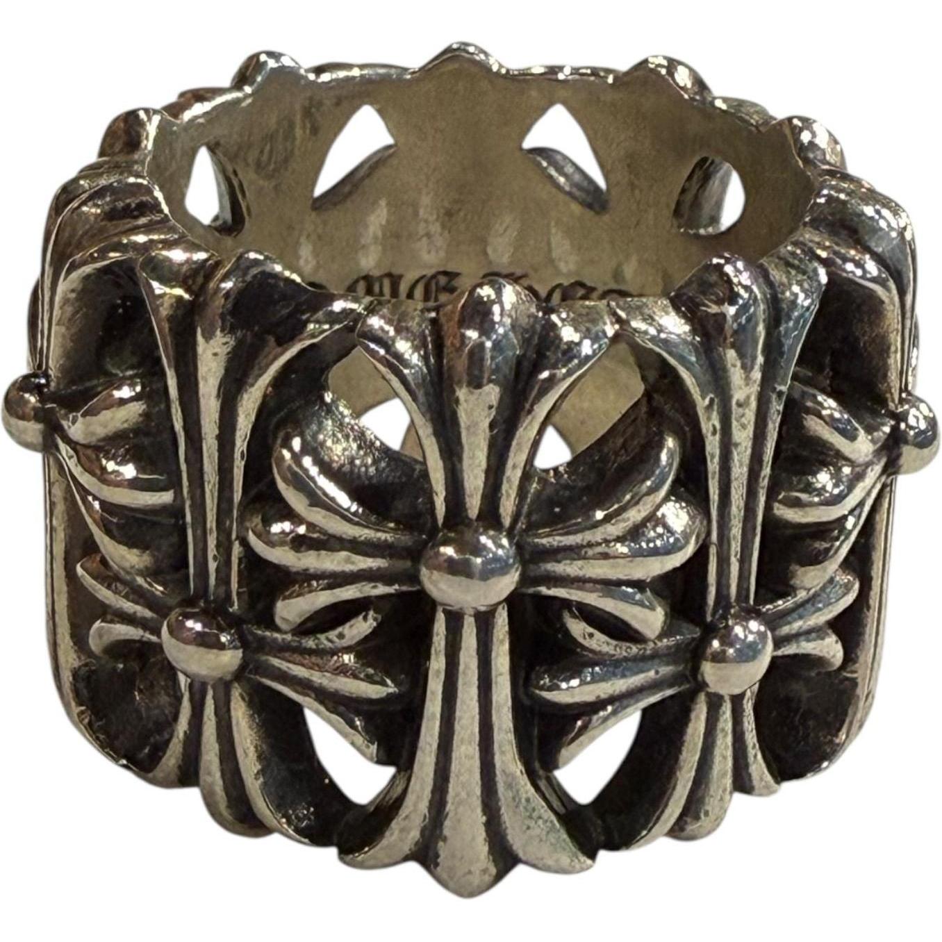 Chrome Hearts Silver Cemetery Cross Ring