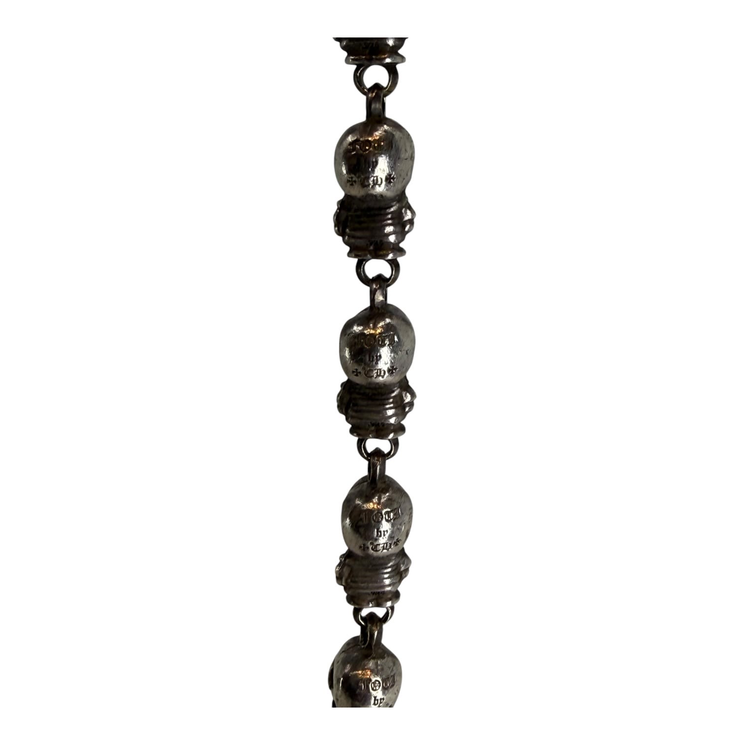 Chrome Hearts Silver Foti Skull Wallet Chain