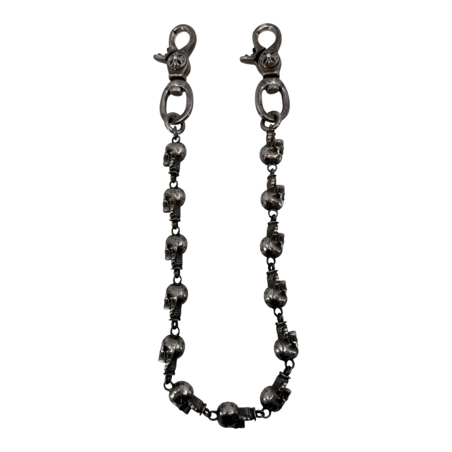 Chrome Hearts Silver Foti Skull Wallet Chain