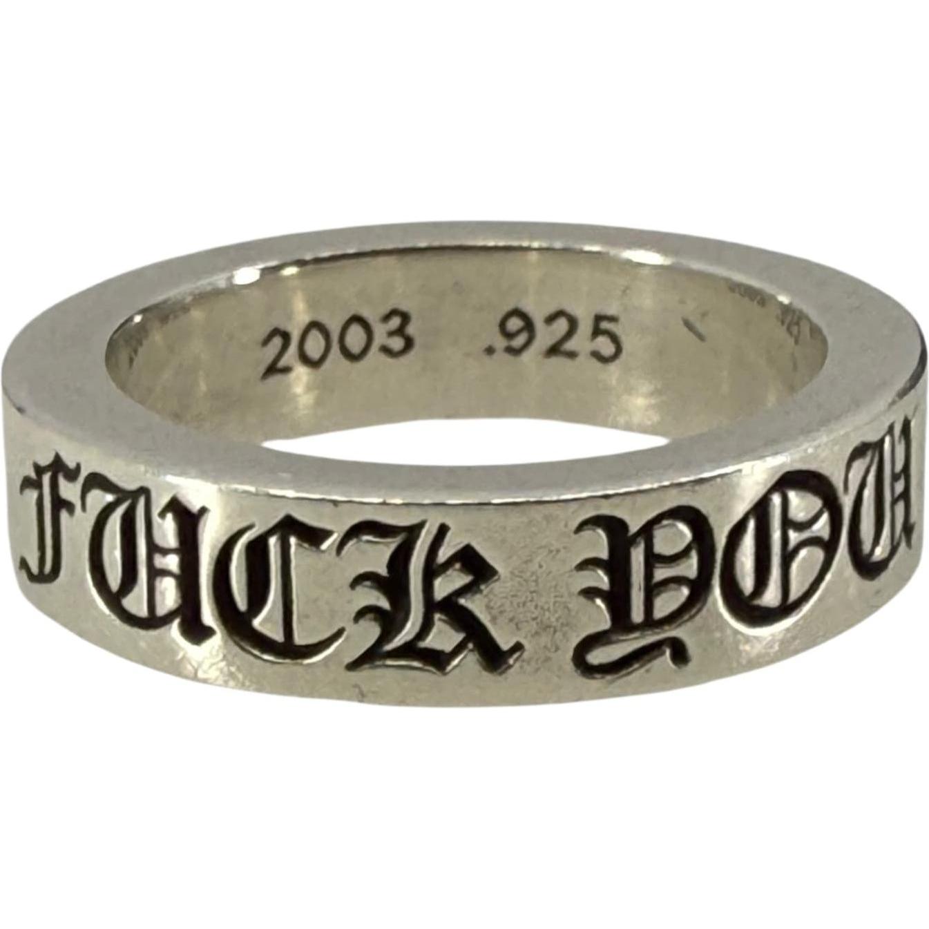 Chrome Hearts Silver Fuck You Ring - US Size 9