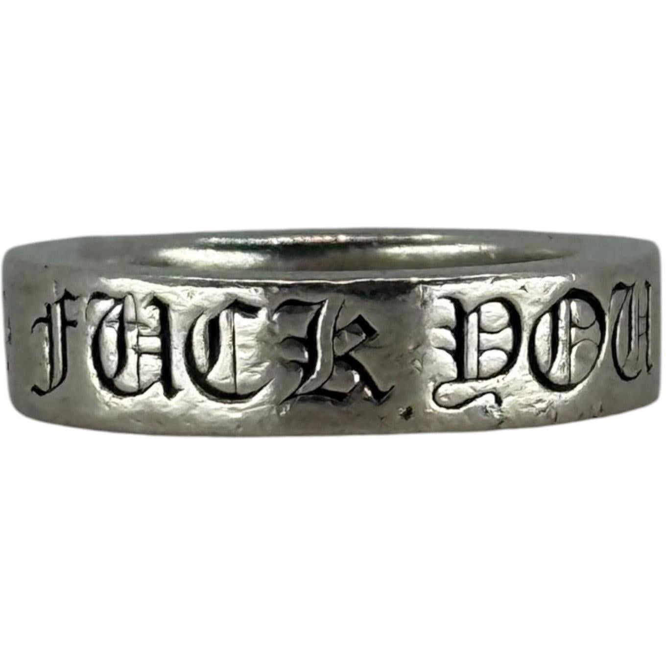 Chrome Hearts Silver Fuck You Spacer Ring - US Size 9