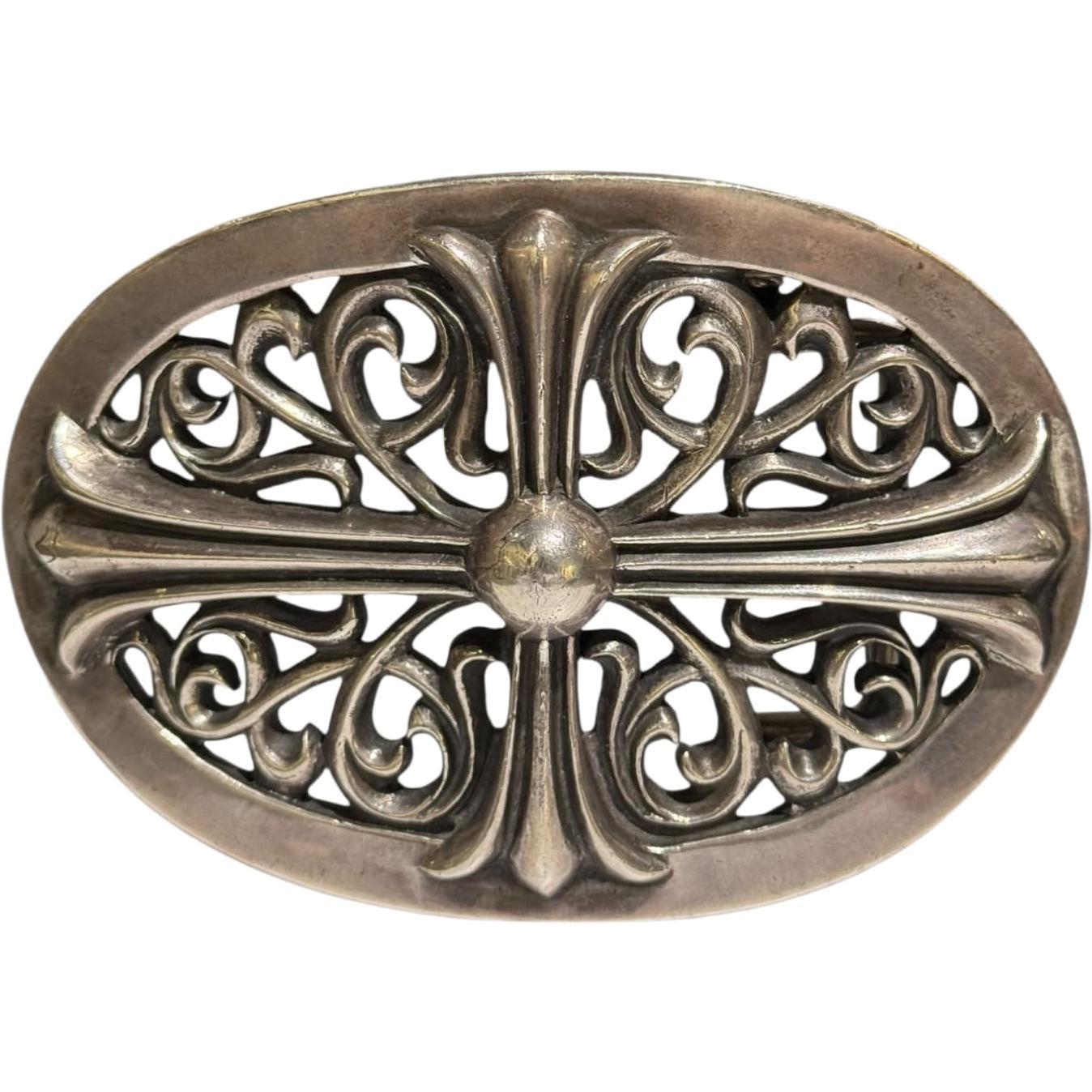 Chrome Hearts Silver Jumbo Oval Belt Buckle