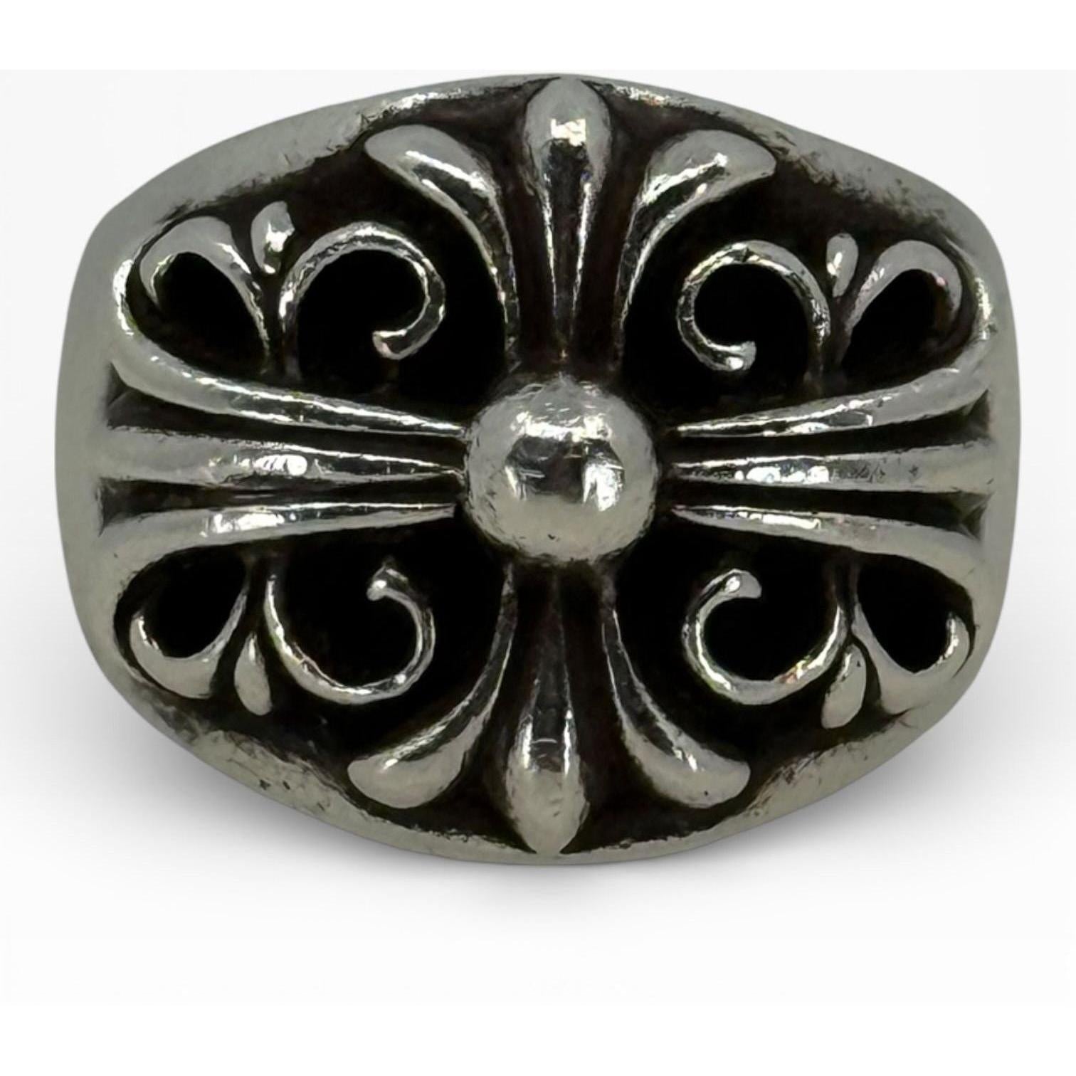 Chrome Hearts Silver Keeper Oval Ring - US Size 12 - Gently Used