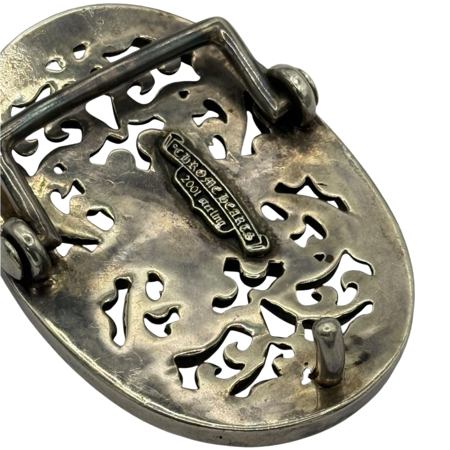 Chrome Hearts Silver Star Oval Belt Buckle