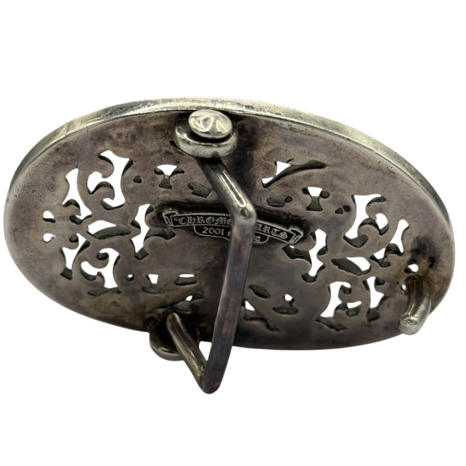 Chrome Hearts Silver Star Oval Belt Buckle
