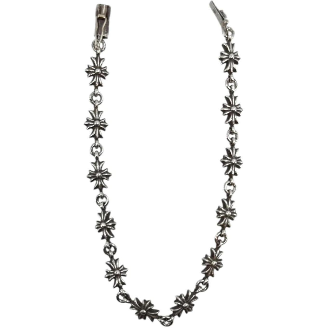 Chrome Hearts Silver Tiny E Bracelet - 12 Links