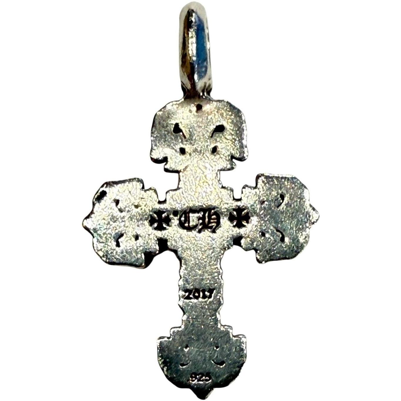 Chrome Hearts Small Silvery Filigree Cross Charm Pendant