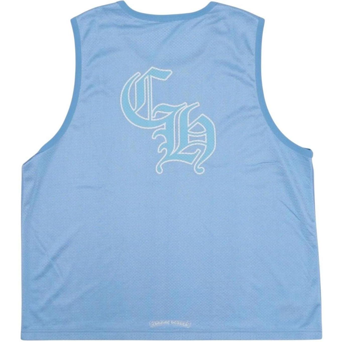 Chrome Hearts Sports Mesh Reversible Basketball Jersey Blue
