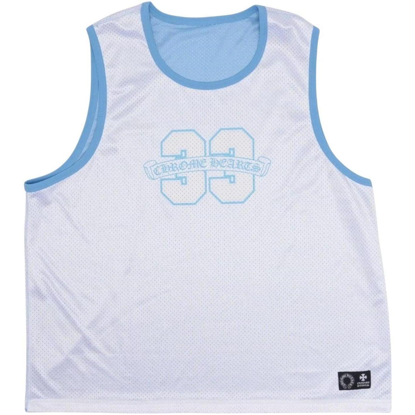 Chrome Hearts Sports Mesh Reversible Basketball Jersey Blue