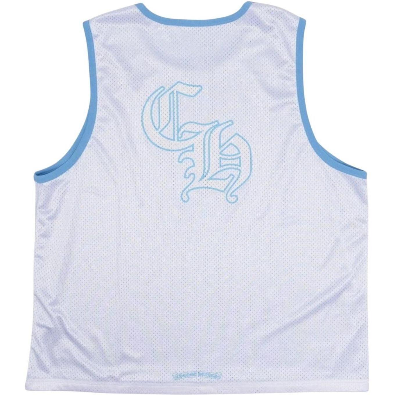 Chrome Hearts Sports Mesh Reversible Basketball Jersey Blue