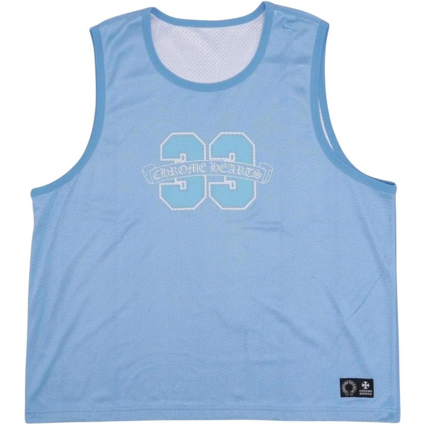 Chrome Hearts Sports Mesh Reversible Basketball Jersey Blue