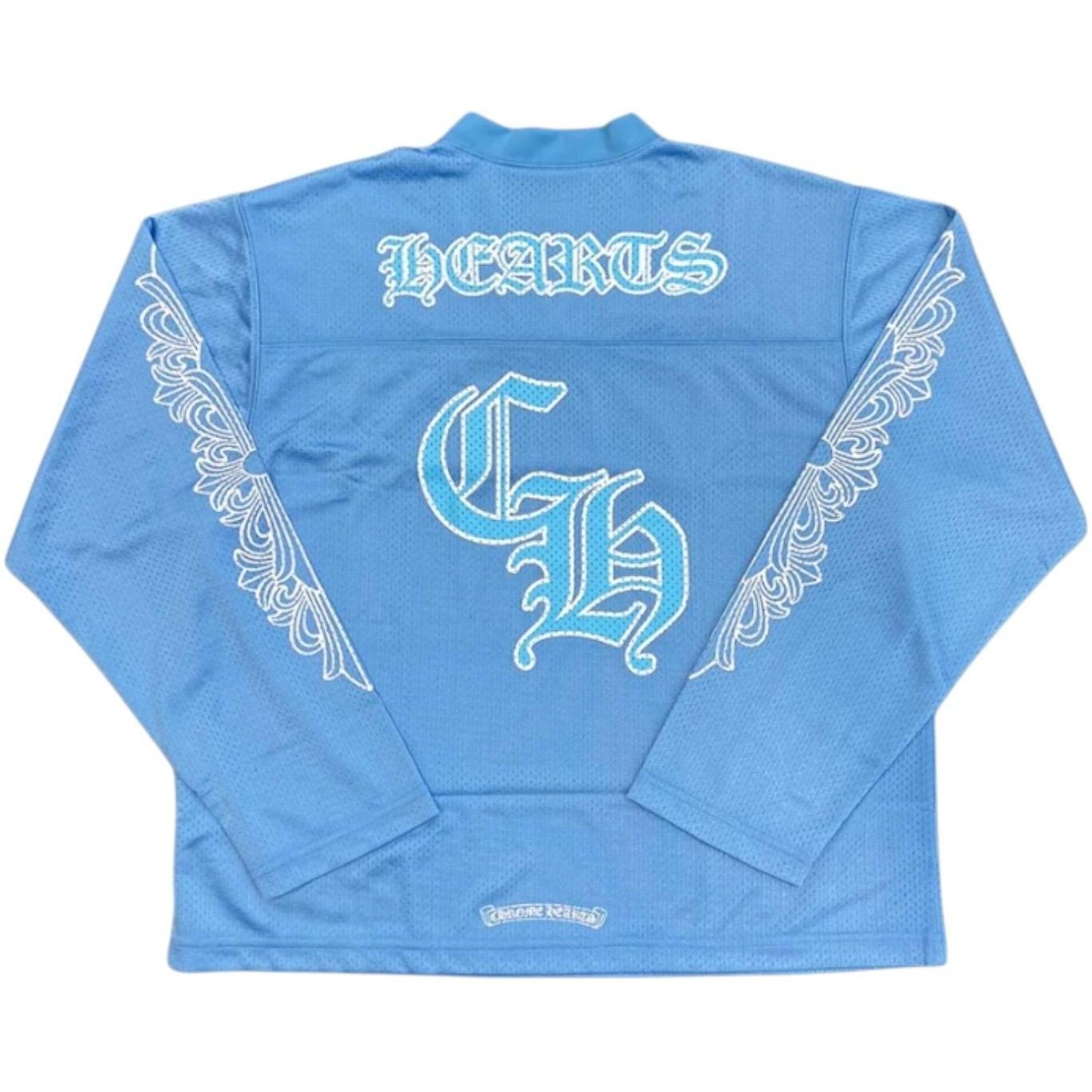 Chrome Hearts Sports Mesh Warm Up Jersey Blue - Gently Used