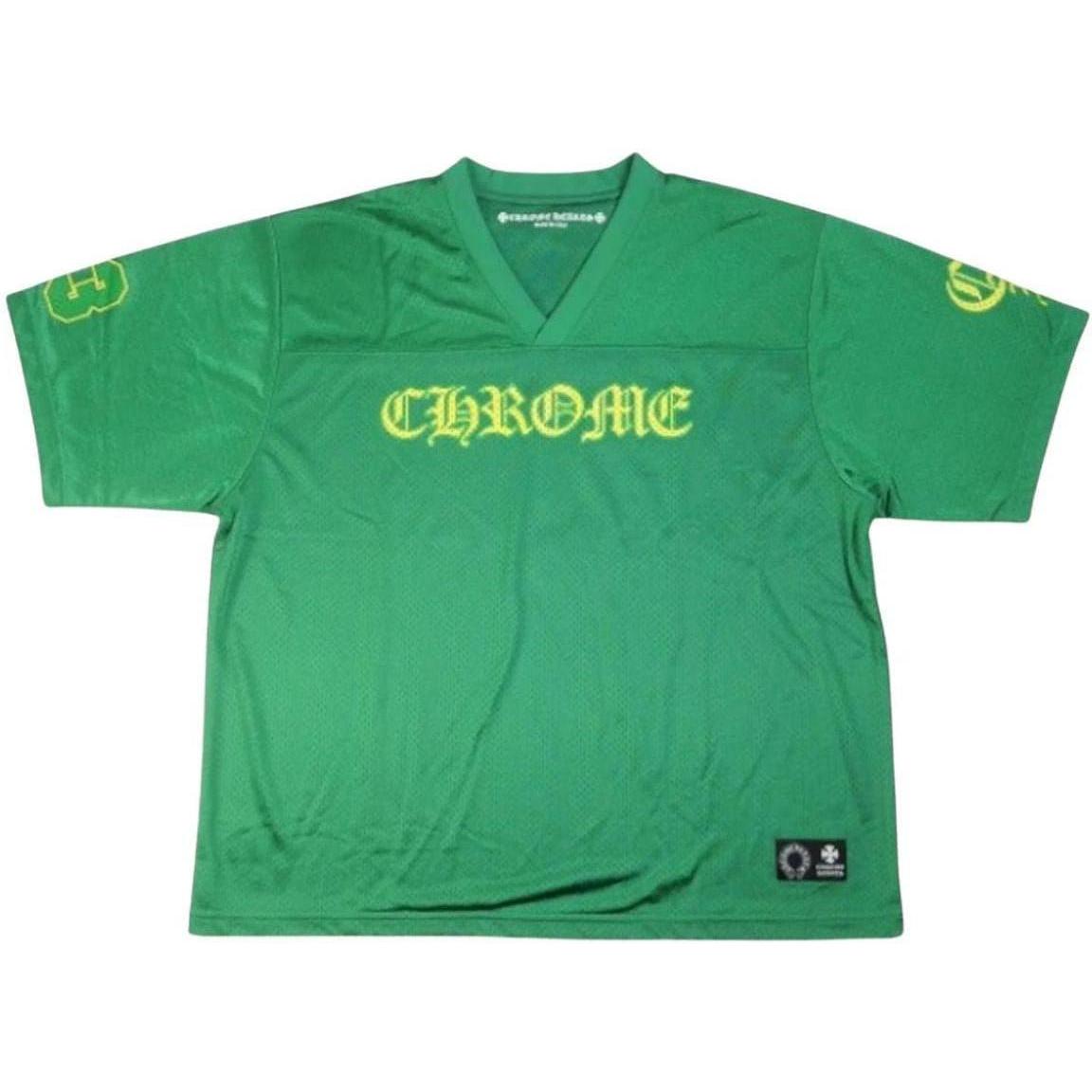 Chrome Hearts Sports Mesh Warm Up Short Sleeve Jersey Green - Like New