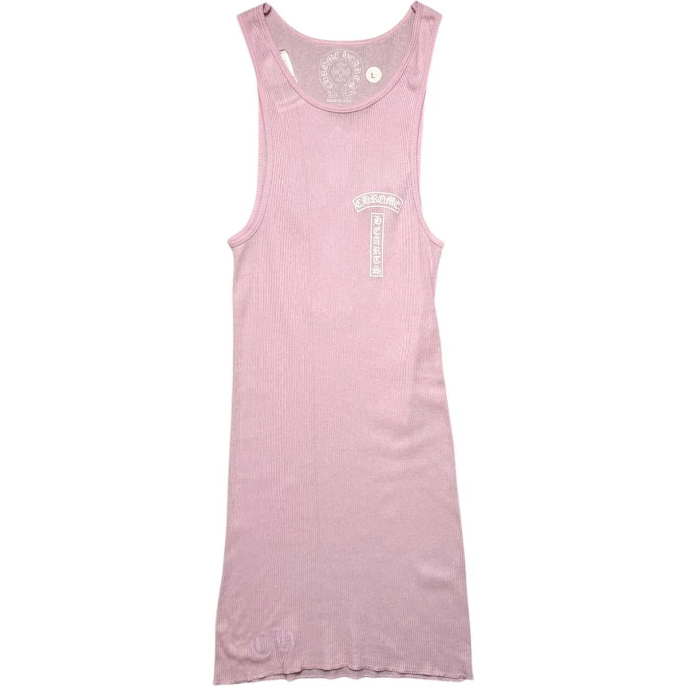 Chrome Hearts T-Bar Cross Tank Top Pink
