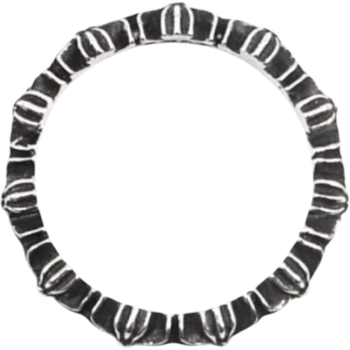 Chrome Hearts Tiny E Plus Band Silver Ring