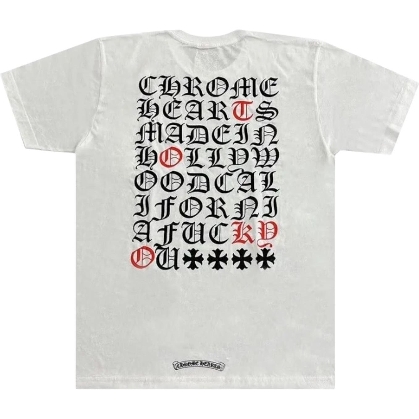 Chrome Hearts Tokyo Exclusive Eye Chart Pocket Tee White