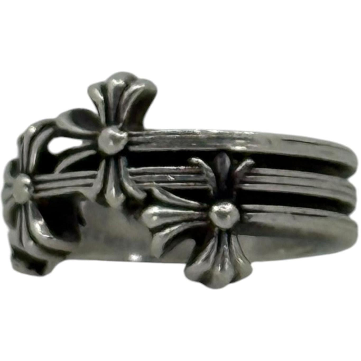 Chrome Hearts Triple Cross Curve Ring