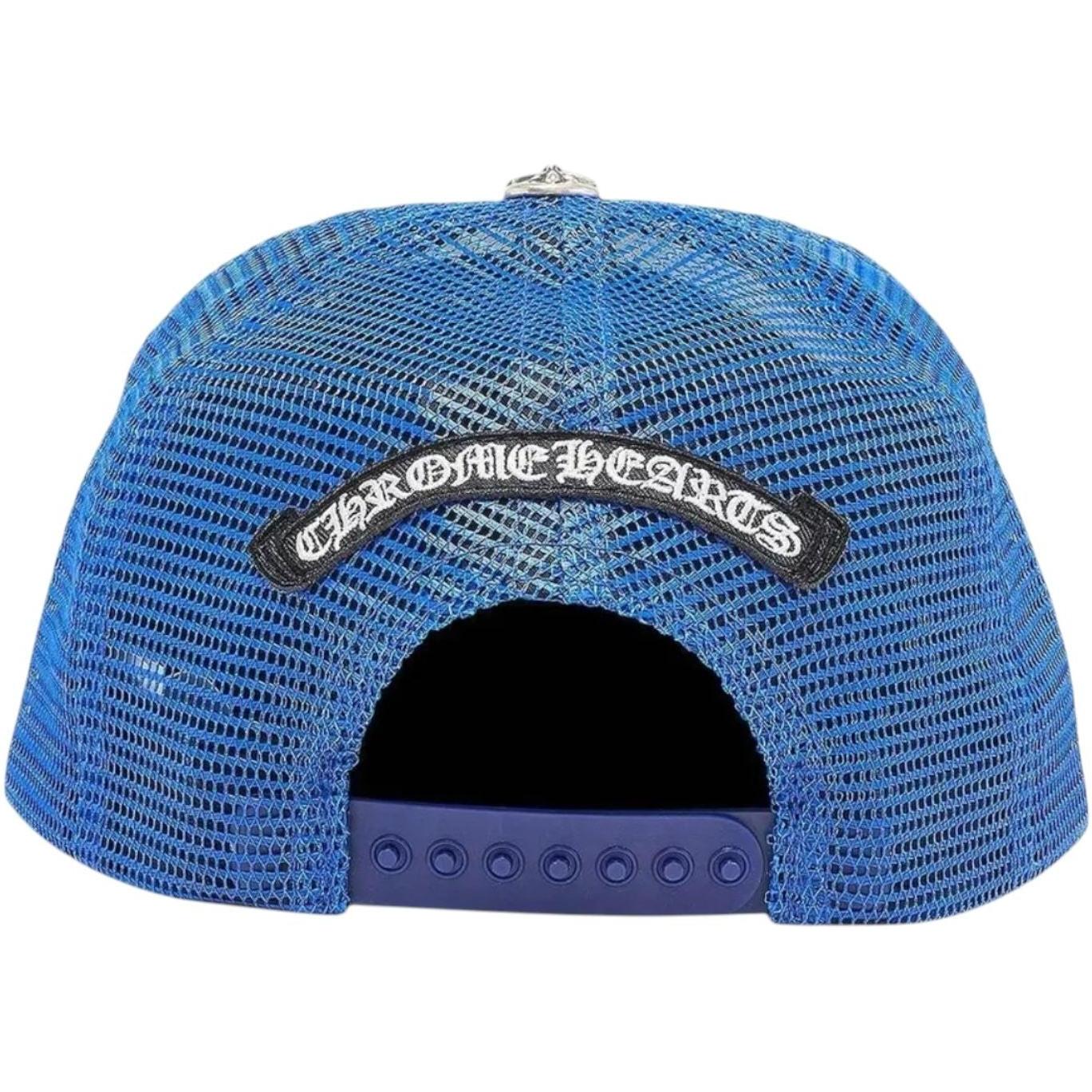 Chrome Hearts Triple Cross Trucker Hat Blue/White