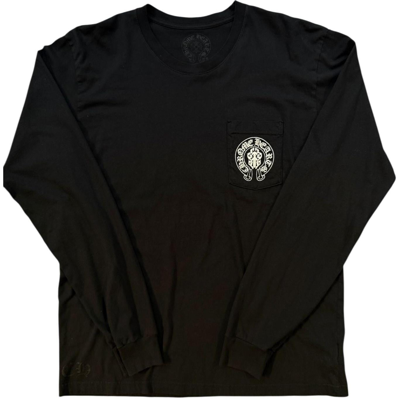Chrome Hearts USA Flag Pocket Long-Sleeve Black