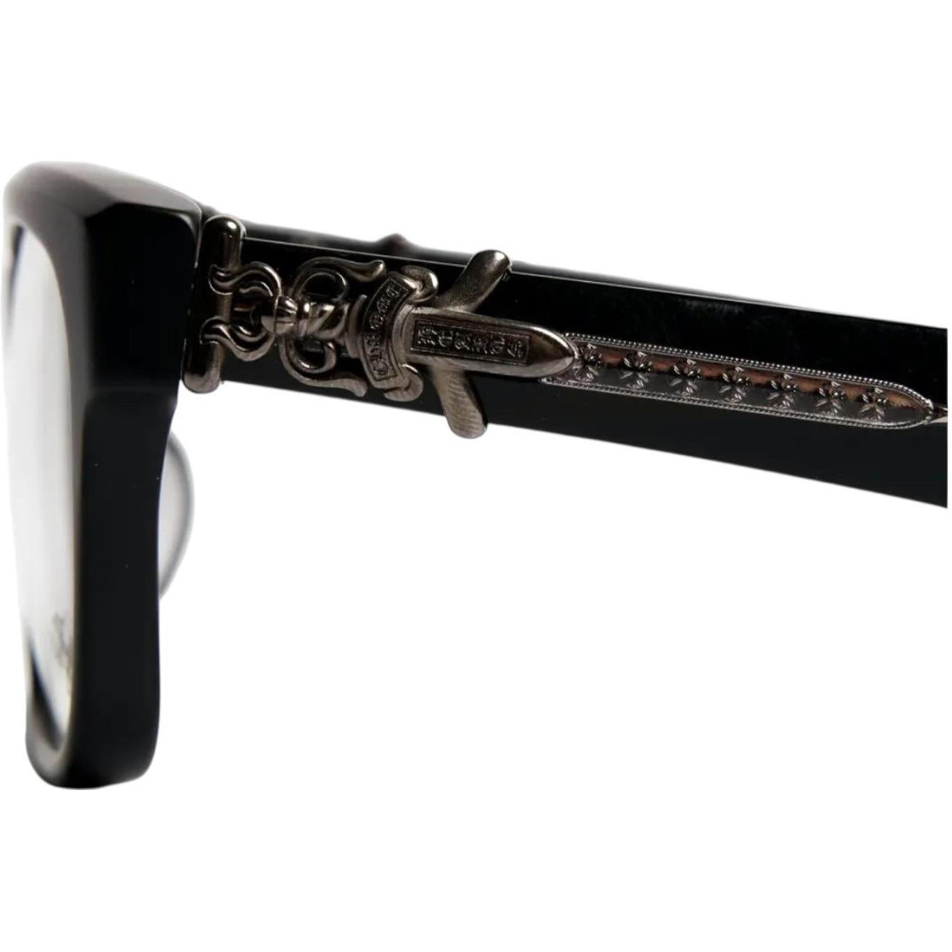 Chrome Hearts Vagillionaire II Black/Sterling Silver Glasses