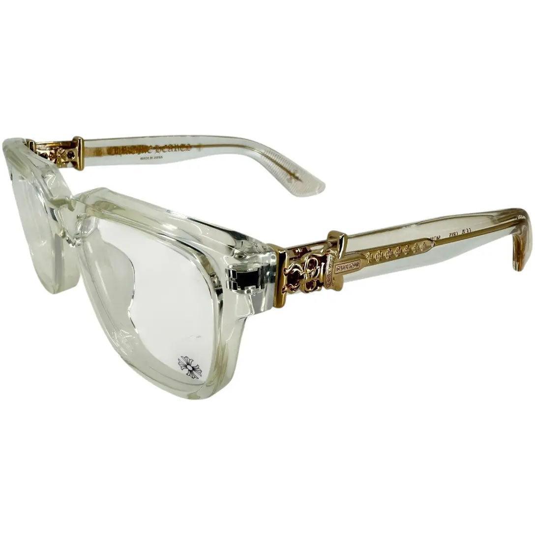 Chrome Hearts Vagillionaire II Crystal/18k Gold Plated Glasses