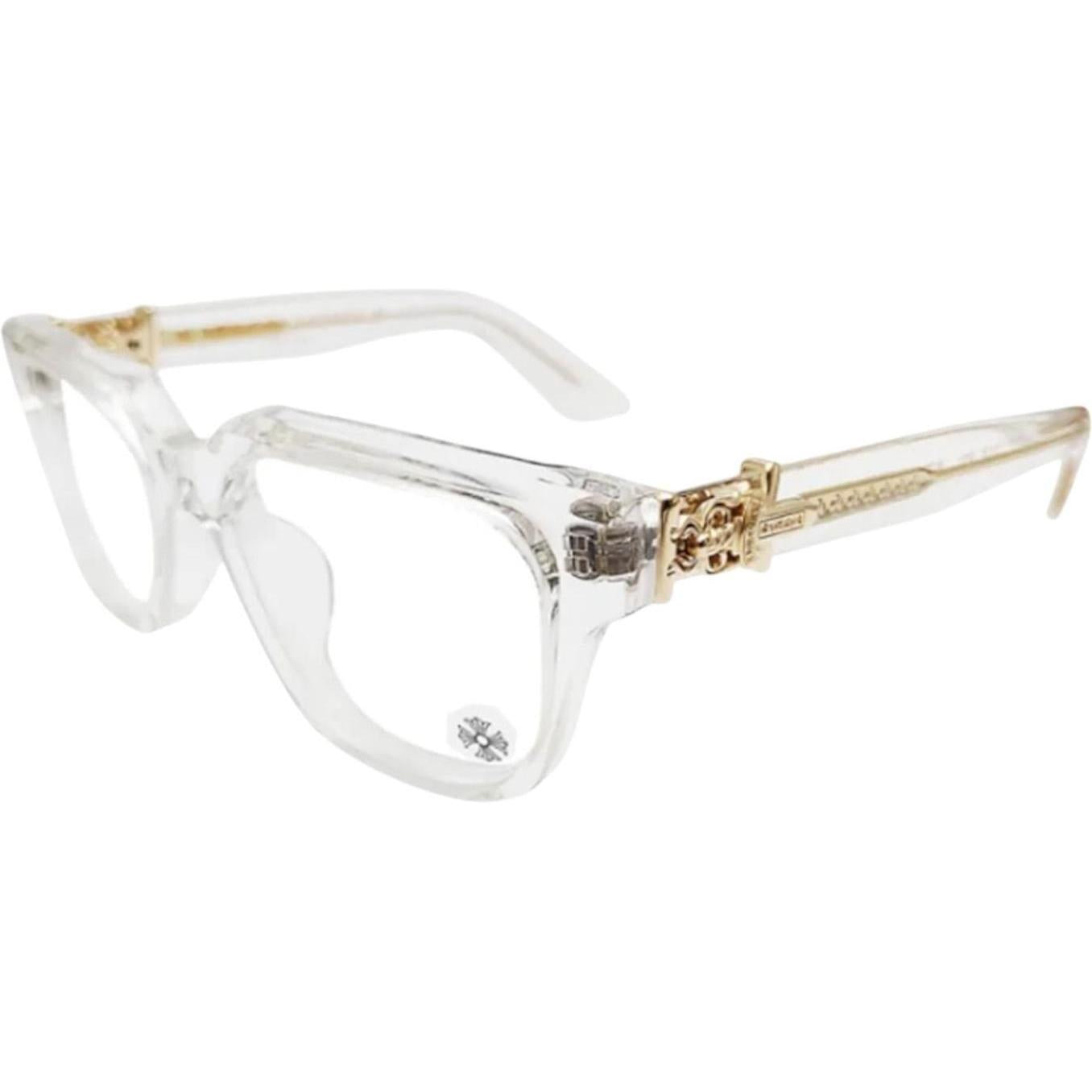Chrome Hearts Vagillionaire II Crystal/18k Gold Plated Glasses