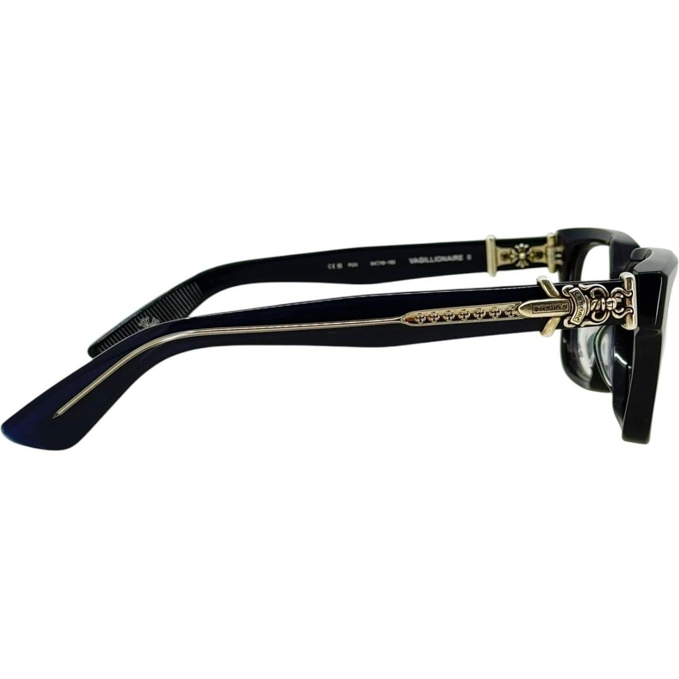 Chrome Hearts Vagillionaire II Peacock Navy/Silver Glasses