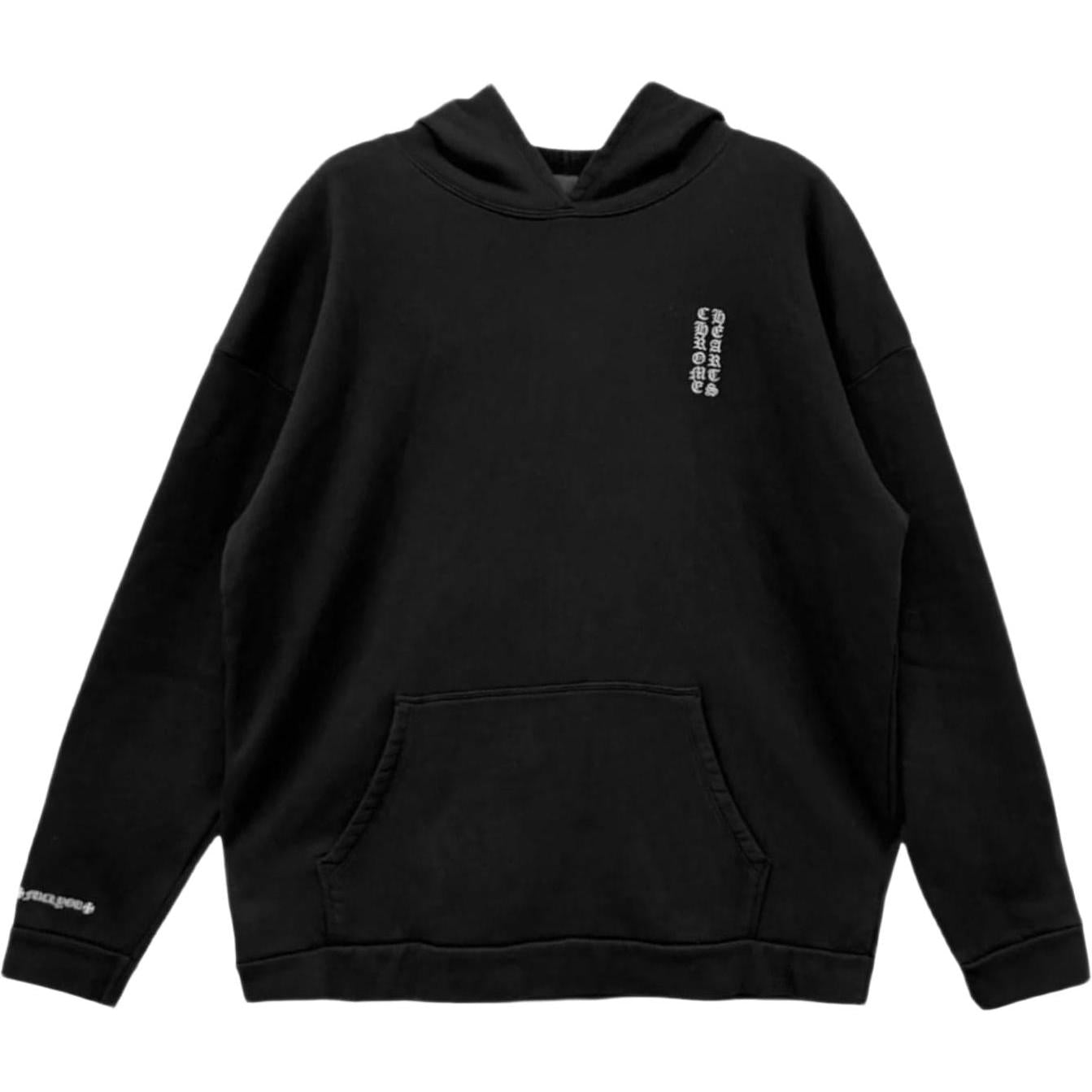Chrome Hearts Vertical Embroidered FU Pullover Hoodie
