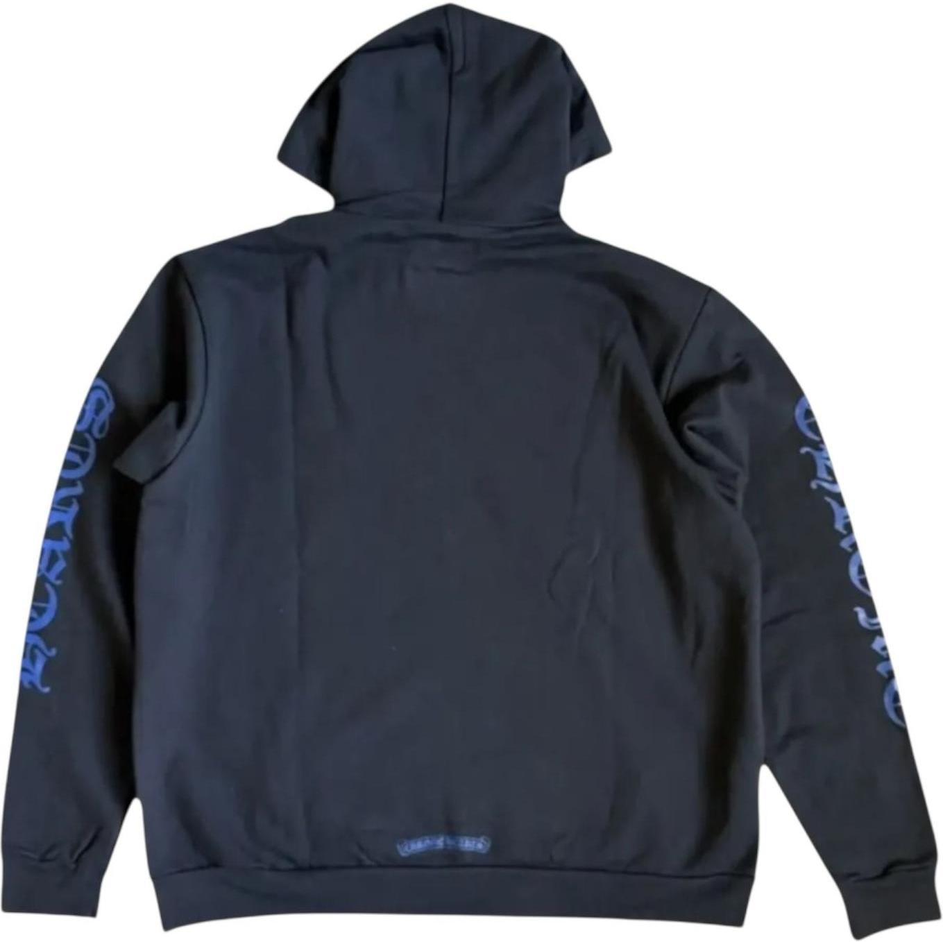 Chrome Hearts Vertical Logo Hoodie Black/Blue