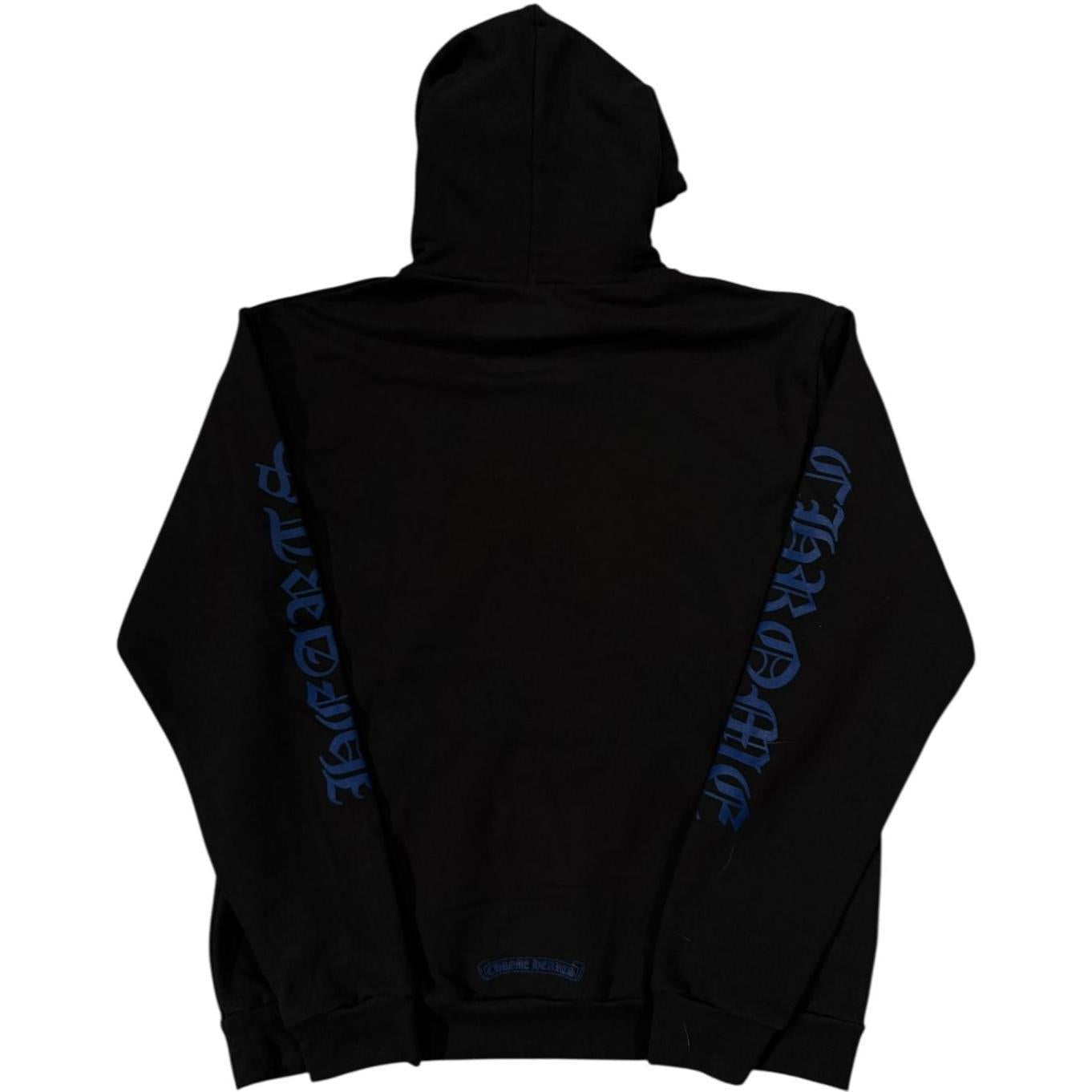 Chrome Hearts Vertical Logo Hoodie Black/Blue