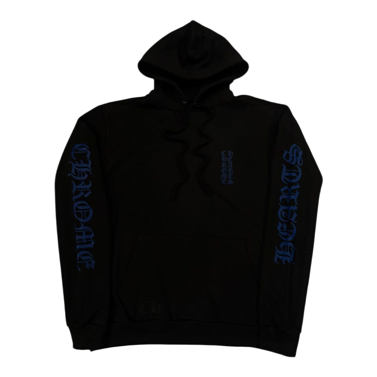 Chrome Hearts Vertical Logo Hoodie Black/Blue