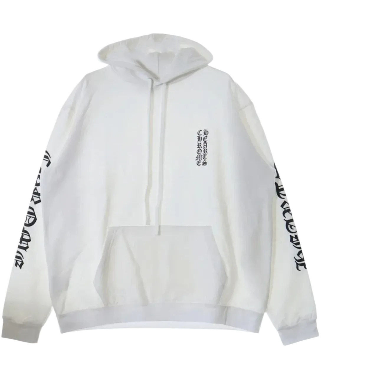 Chrome Hearts Vertical Logo Hoodie White