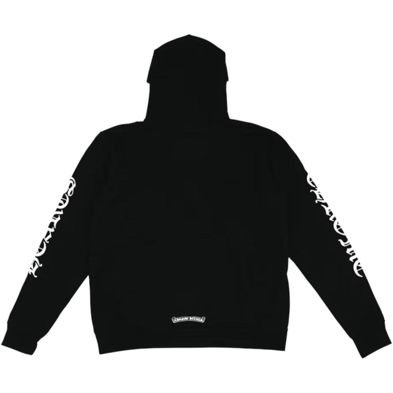 Chrome Hearts Vertical Logo Zip Up Hoodie Black