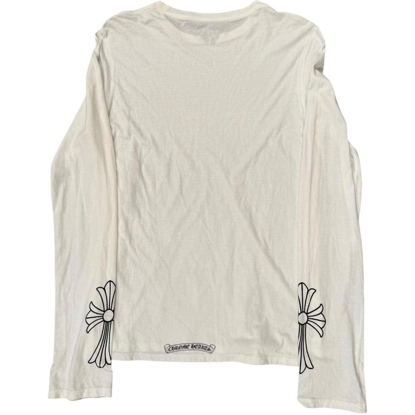 Chrome Hearts Vintage Cross Cuff L/S T-shirt White